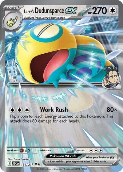 Larry's Dudunsparce ex ME: Ascended Heroes Pokemon card