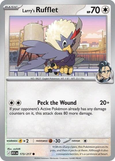 Larry's Rufflet ME: Ascended Heroes Pokemon card