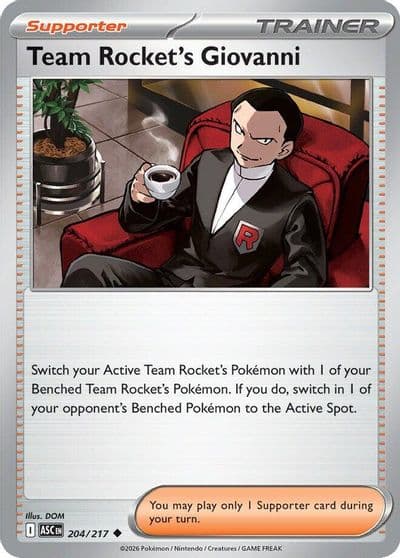 Team Rocket's Giovanni ME: Ascended Heroes Pokemon card