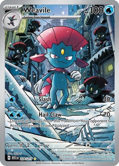 Weavile ME: Ascended Heroes Pokemon card