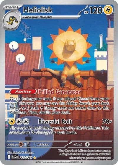 Heliolisk ME: Ascended Heroes Pokemon card