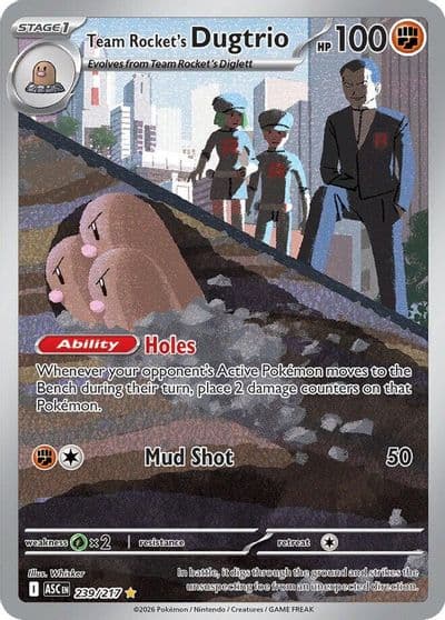 Team Rocket's Dugtrio ME: Ascended Heroes Pokemon card