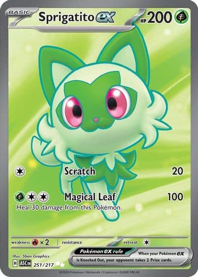Sprigatito ex ME: Ascended Heroes Pokemon card