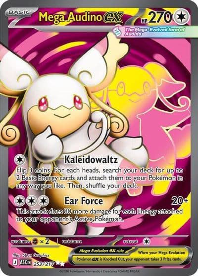 Mega Audino ex ME: Ascended Heroes Pokemon card