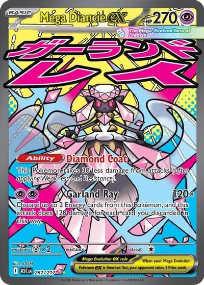 Mega Diancie ex ME: Ascended Heroes Pokemon card