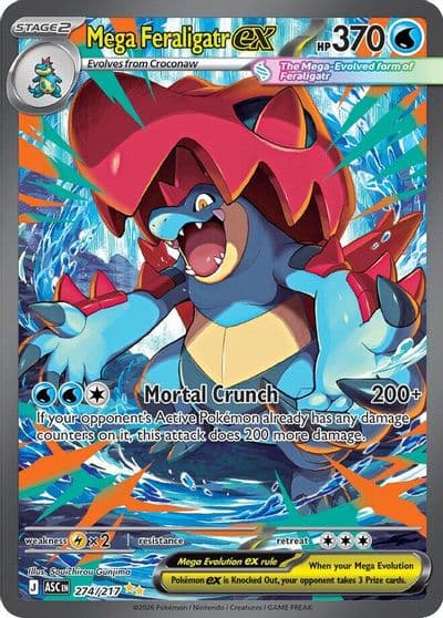 Mega Feraligatr ex ME: Ascended Heroes Pokemon card