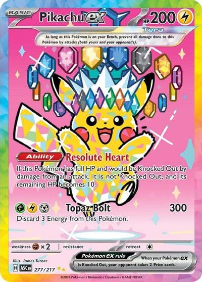 Pikachu ex ME: Ascended Heroes Pokemon card