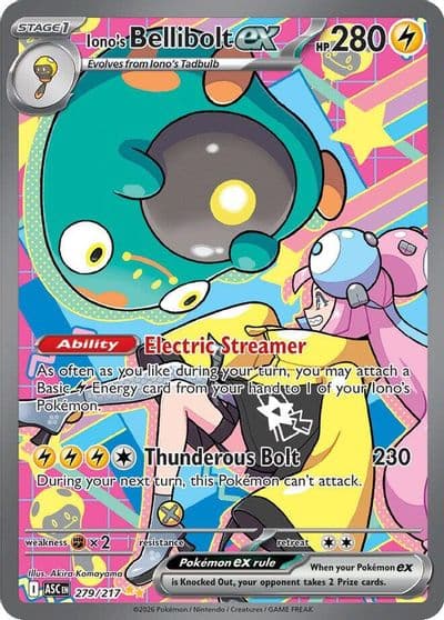 Iono's Bellibolt ex ME: Ascended Heroes Pokemon card