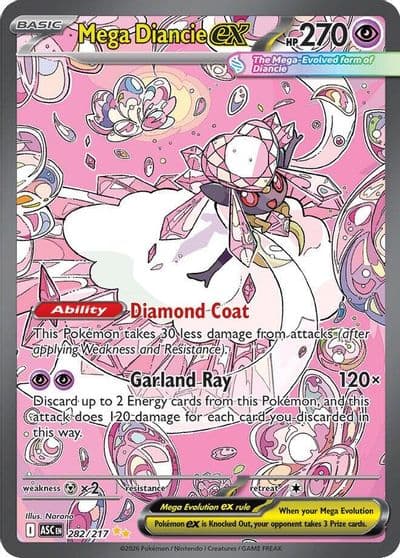 Mega Diancie ex ME: Ascended Heroes Pokemon card