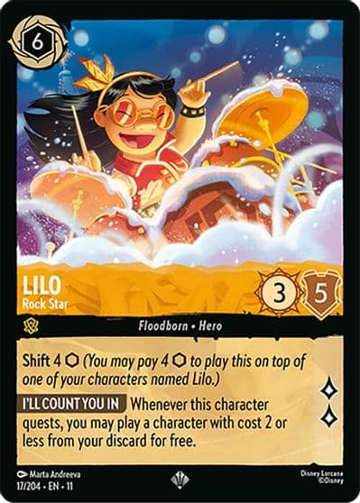 Lilo Rock Star Winterspell Lorcana card