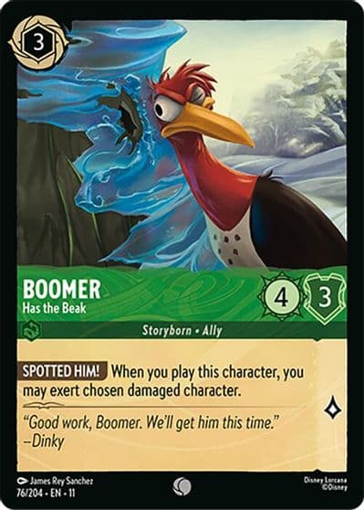 Boomer Has the Beak Winterspell Lorcana card