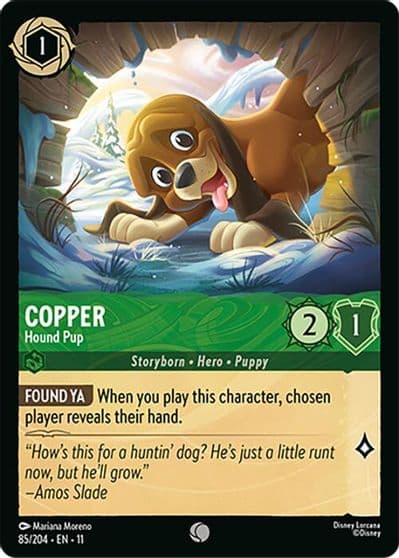 Copper Hound Pup Winterspell Lorcana card