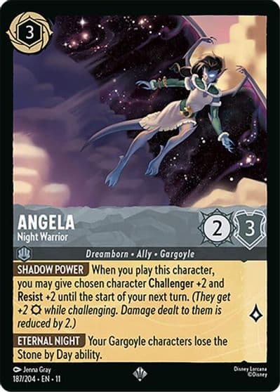 Angela Night Warrior Winterspell Lorcana card