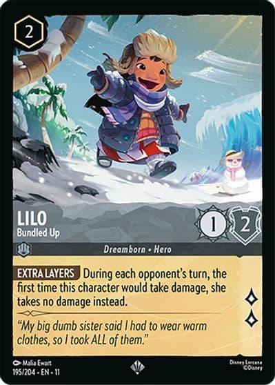 Lilo Bundled Up Winterspell Lorcana card