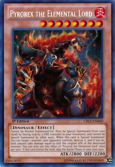 Pyrorex the Elemental Lord Cosmo Blazer Yu-Gi-Oh! card