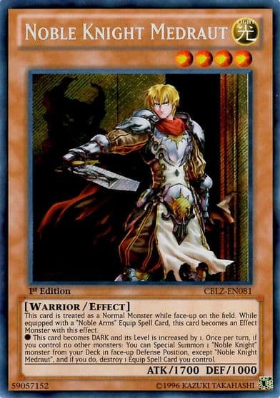 Noble Knight Medraut Cosmo Blazer Yu-Gi-Oh! card
