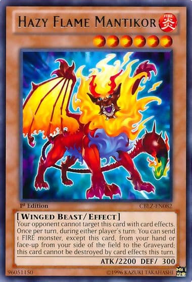 Hazy Flame Mantikor Cosmo Blazer Yu-Gi-Oh! card
