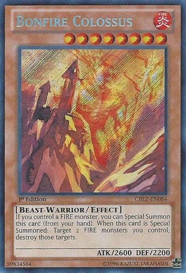 Bonfire Colossus Cosmo Blazer Yu-Gi-Oh! card