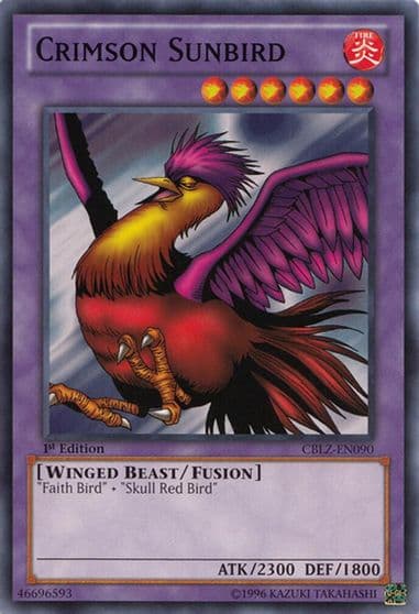 Crimson Sunbird Cosmo Blazer Yu-Gi-Oh! card