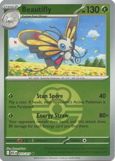Beautifly (Love Ball) ME: Ascended Heroes Pokemon card