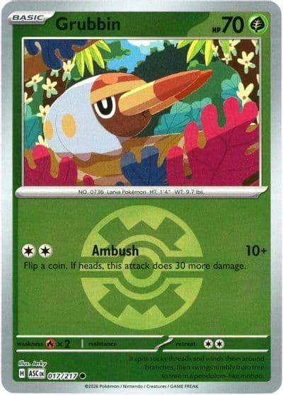 Grubbin (Quick Ball) ME: Ascended Heroes Pokemon card