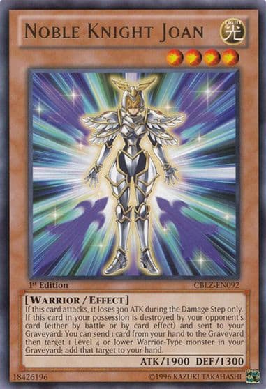 Noble Knight Joan Cosmo Blazer Yu-Gi-Oh! card