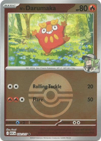 N's Darumaka (Poke Ball) ME: Ascended Heroes Pokemon card