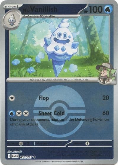 N's Vanillish (Poke Ball) ME: Ascended Heroes Pokemon card