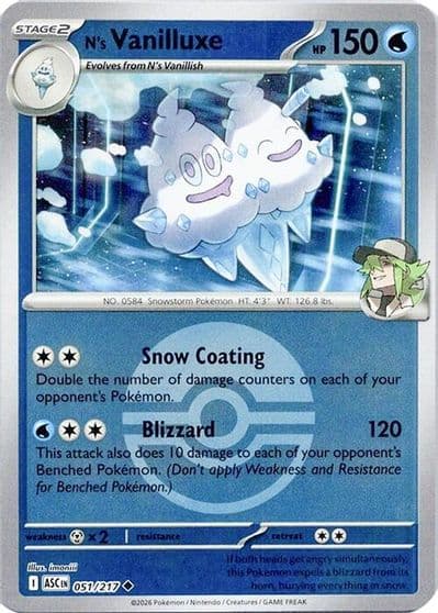 N's Vanilluxe (Poke Ball) ME: Ascended Heroes Pokemon card