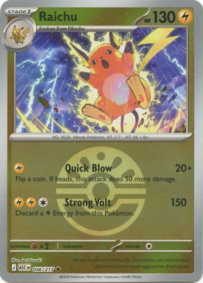 Raichu (Friend Ball) ME: Ascended Heroes Pokemon card