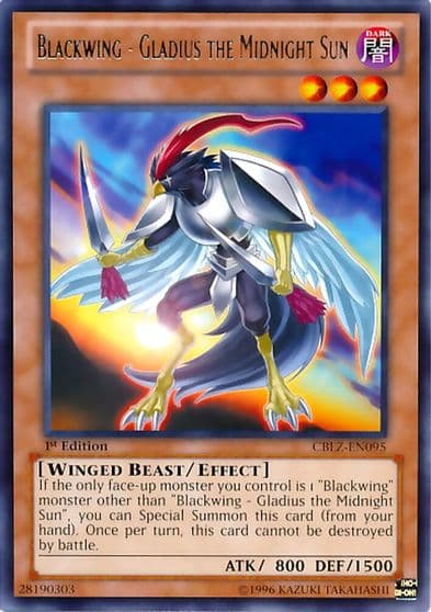 Blackwing Gladius the Midnight Sun Cosmo Blazer Yu-Gi-Oh! card