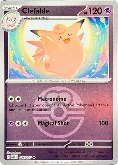Clefable (Love Ball) ME: Ascended Heroes Pokemon card