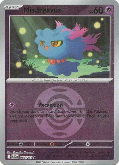 Misdreavus (Dusk Ball) ME: Ascended Heroes Pokemon card