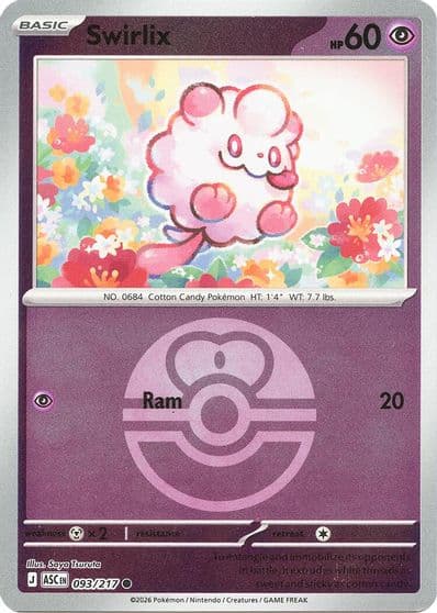 Swirlix (Love Ball) ME: Ascended Heroes Pokemon card