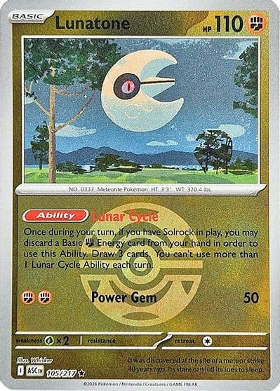 Lunatone (Dusk Ball) ME: Ascended Heroes Pokemon card