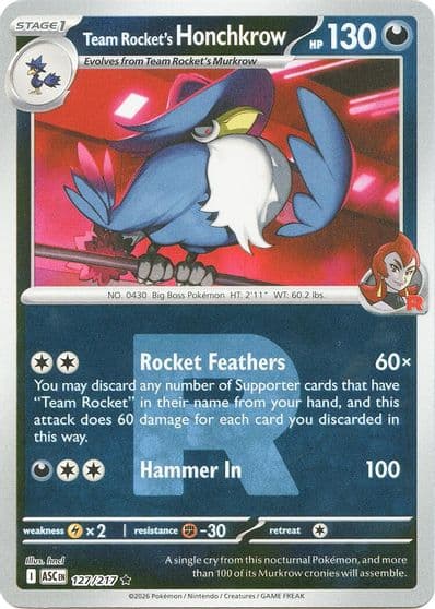 Team Rocket's Honchkrow (Team Rocket) ME: Ascended Heroes Pokemon card
