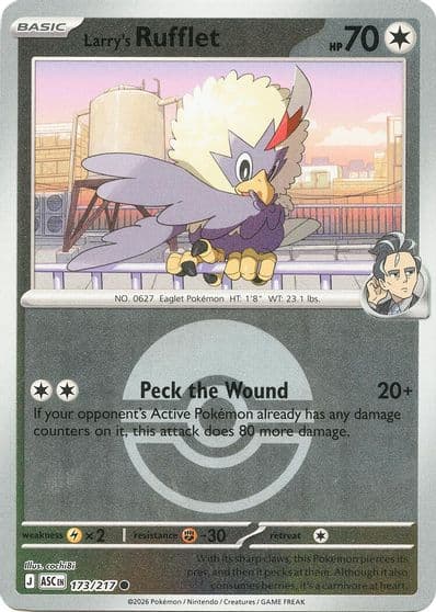 Larry's Rufflet (Poke Ball) ME: Ascended Heroes Pokemon card