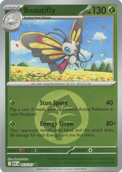 Beautifly (Energy Symbol Pattern) ME: Ascended Heroes Pokemon card