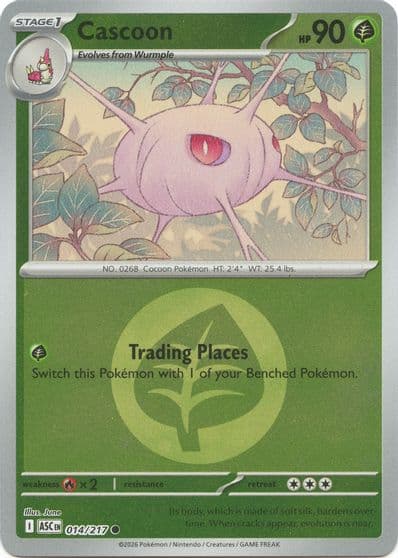 Cascoon (Energy Symbol Pattern) ME: Ascended Heroes Pokemon card