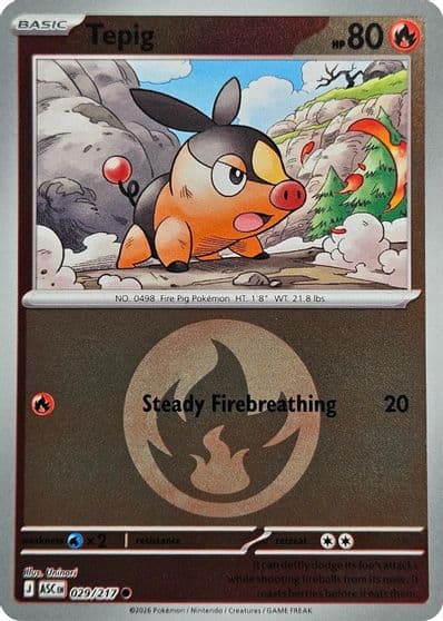 Tepig (Energy Symbol Pattern) ME: Ascended Heroes Pokemon card
