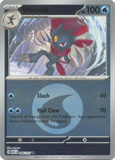 Weavile (Energy Symbol Pattern) ME: Ascended Heroes Pokemon card