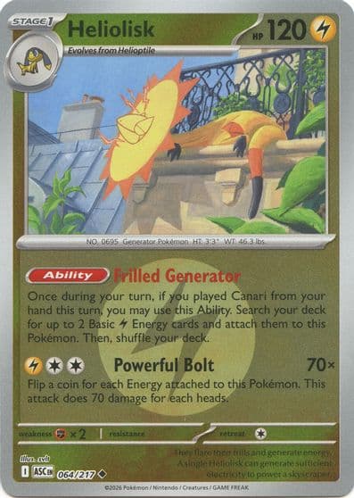 Heliolisk (Energy Symbol Pattern) ME: Ascended Heroes Pokemon card