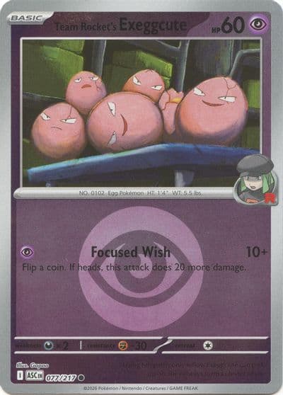 Team Rocket's Exeggcute (Energy Symbol Pattern) ME: Ascended Heroes Pokemon card