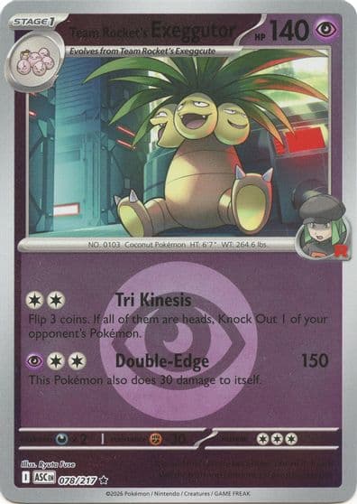 Team Rocket's exeggutor (Energy Symbol Pattern) ME: Ascended Heroes Pokemon card