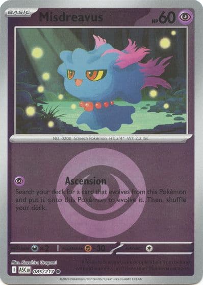 Misdreavus (Energy Symbol Pattern) ME: Ascended Heroes Pokemon card