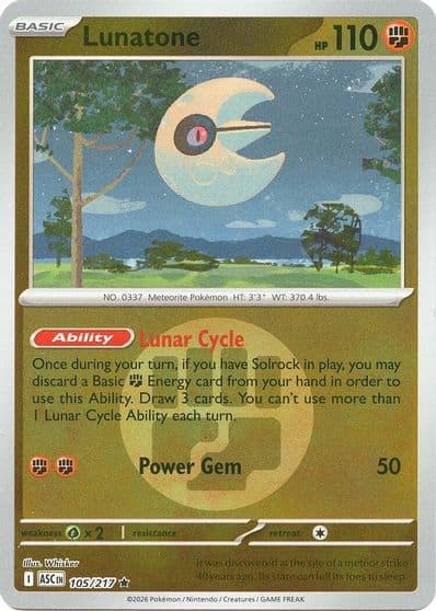 Lunatone (Energy Symbol Pattern) ME: Ascended Heroes Pokemon card