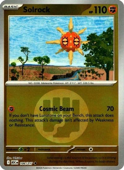 Solrock (Energy Symbol Pattern) ME: Ascended Heroes Pokemon card