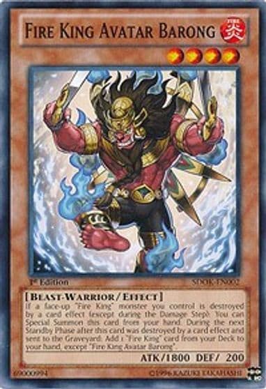 Fire King Avatar Barong Structure Deck: Onslaught of the Fire Kings Yu-Gi-Oh! card