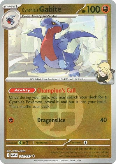 Cynthia's Gabite (Energy Symbol Pattern) ME: Ascended Heroes Pokemon card