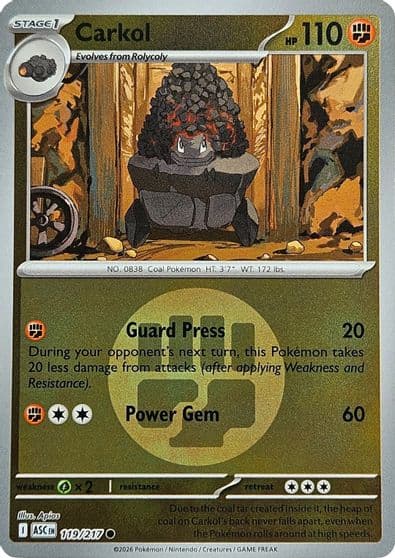 Carkol (Energy Symbol Pattern) ME: Ascended Heroes Pokemon card